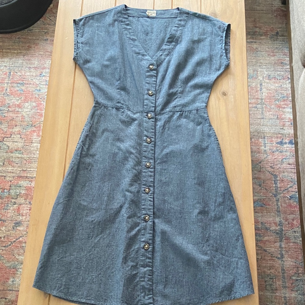Bridge & Burn Mirabel Chambray Button Front Dress | xs